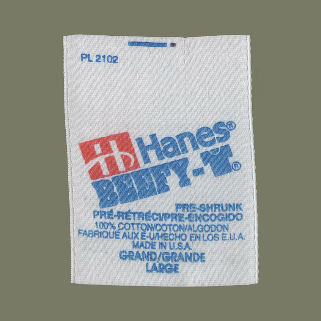 90s Hanes Beefy Tags