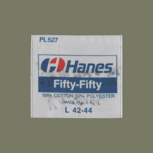 80s Hanes Fifty-Fifty Tags