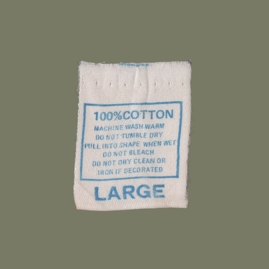 90s 100% Cotton (L) Tag